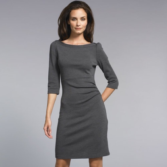 Diane Von Furstenberg  Black wool dress boat neck - Picture 3 of 5